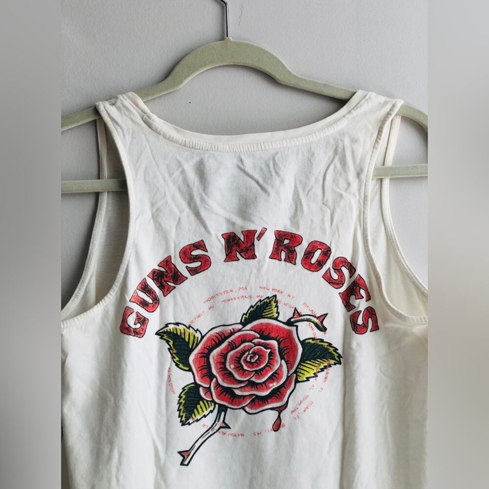 Lucky Brand Guns N’ Roses Graphic Rose Band Casual White Tank Women’s Size S - Picture 4 of 6